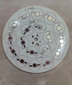 5 Stück für 18 x 1W 3W LED in Serie 112 mm Kreis Aluminium Leiterplatte Platine - Bild 1 von 1