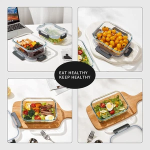 10 Pack Glass Meal Prep Containers Food Storage with Lids Reusable Airtight Oven - Picture 1 of 7