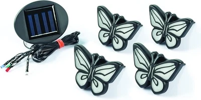 IdeaWorks Butterfly Lights-Sets of 4-Solar butterfly, Multicolor  - Image 1 of 4