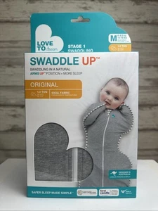 Manta envolvente original adaptable gris mediana 13-19 libras LOVE TO DREAM Swaddle Up - Imagen 1 de 3