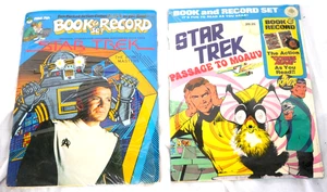 New-Vintage 1975 Book & 45 Record Set Star Trek Robot Masters + Passage to Moauv - Bild 1 von 13