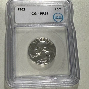 1962 ICG PR67 Silver Quarter - Picture 1 of 4