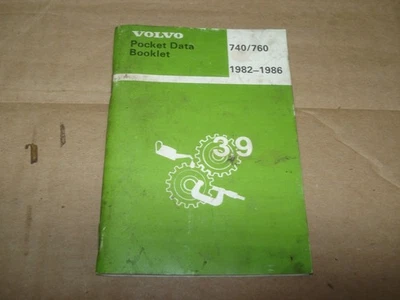 1982 1983 1984 1985 1986 Volvo 760 740 manual de datos concesionario servicio libro de datos Foto 1 de 4