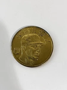 Steve Sax 1992 Sport Stars MLB Latón Coleccionista Moneda New York Yankees - Imagen 1 de 3