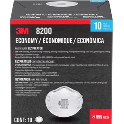 3M N95 Sanding and Fiberglass Respirator White 10 pc - Image 1 of 4
