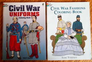 NEW  Lot of 2 Dover "Civil War" Coloring Books:  Uniforms & Tierney-Fashions - Picture 1 of 4