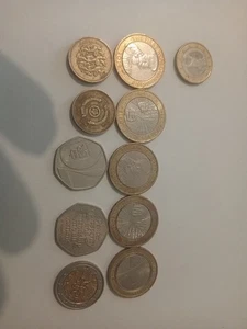 Rare Collection Of One Pound Coins. and 2 pound .50p - Picture 1 of 12
