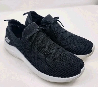 Skechers Womens 8 M Air Cooled Memory Foam Slip On Shoes Black - Image 1 of 4