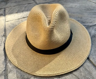 DOMINGOS TARDES Sombrero Fedora UPF 50+ Unisex M Tejido Paja Embalable Panamá Sol Foto 1 de 4