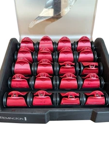 Remington Hot Rollers Cerámica Clip Térmico Setter 20 Ct Negro Rojo Granate H9096 - Imagen 1 de 7