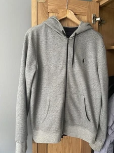 Ralph Lauren (Polo) Full Zip Men’s Hoodie, M, Marl Grey -RRP £185- free shipping - Picture 1 of 4