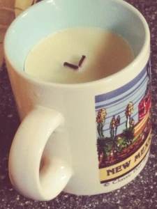 Bourbon Sándalo Pomelo Vela Soja Cera de Abejas Madera Mecha Nuevo México Mini Taza - Imagen 1 de 5