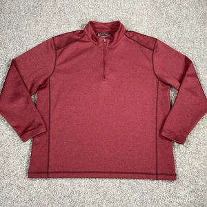 Pebble Beach Mens Performance 1/4 Zip Pullover Maroon Size XL - Picture 1 of 11