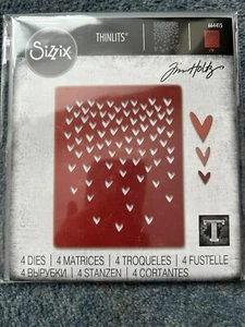 SIZZIX 4THINLITS DIES FALLING HEARTS LOVE TIM HOLTZ STORAGE CASE 664415 NEW - Picture 1 of 1
