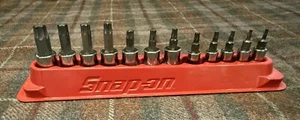 Snap On 212EFTXY 12 pc Combination Drive TORX Bit Standard Socket Set, 1/4” 3/8” - Picture 1 of 8