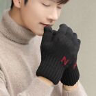 Cold Proof Knitted Gloves Thickened Plush Warm Gloves Soft Driving Gloves  Men