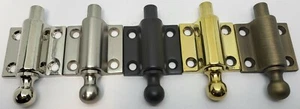 Window Sash ventilating Bolt Latch vent lock air 3 strike Plates heights brass  - Picture 1 of 29