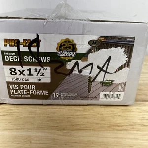 Pro-fast 8 x 1-1/2" Premium Exterior Deck Screws,brown,1500 Pcs Star Fast Drv - Picture 1 of 3