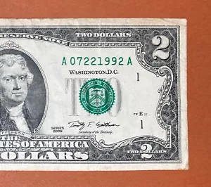 July 22, 1992 (A 07221992 A) Birthday Note $2 Two Dollar Bill - Picture 1 of 3