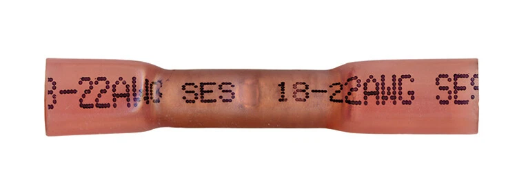 (25) Nylon Double Crimp Butt Connector 22 - 18 (Red ) - Image 1 of 1