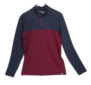 Marine Layer Weekend Sport Quarter Zip Performance Pullover Small Mens Blue Red - Picture 1 of 8