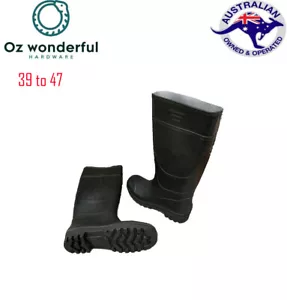 Gumboots Water Gum Boots long knee Soft Rain Boots Black gumboot Euro 39 to 47 - Picture 1 of 15