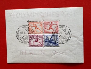 Germany Berlin 1936 XL Olympische Spiele.4 stamp Block.Cancellation 8/14/36.VF+. - Picture 1 of 5