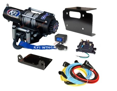 Kit de guincho e placa de montagem Kawasaki 650 700 Prairie 2001-2006 2000 lbs KFI ATV - Imagem 1 de 3