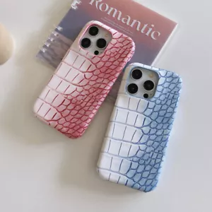 For iphone 15 Plus 14 13 12 Pro Max Personalized Crocodile Texture Phone Case - Picture 1 of 19