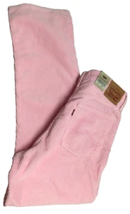 Womens 10 Short Levi Strauss Straight Leg PINK Corduroy Pants Button Fly NWT - Picture 1 of 20