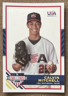 2017 Panini Stars & Stripes Longevity Calvin Mitchell Rookie #44 Team USA - Image 1 of 2