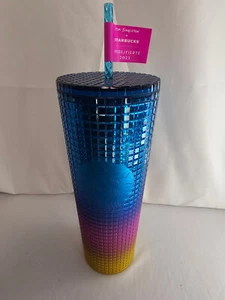 Neu Starbucks 2023 Tumbler Soft Pride Rainbow Ombre Grid Cup 24 Oz Tim Singleton - Bild 1 von 7
