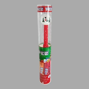 NUEVO Sellado 2017 Dispensador PEZ Navidad Cristal Nieve Globo con Vástago Rojo en Tubo - Imagen 1 de 6