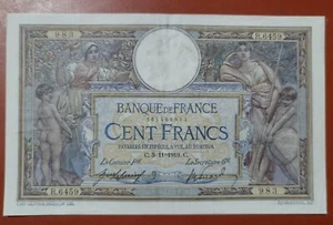 Billet 100 fr L.O.Merson type 1906 SANS LOM du 3-11-1919 Fay 23/11 TTB+ - Imagen 1 de 2