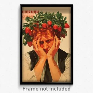 Griechisches Filmposter - Mann fühlt sich beunruhigt, grandioses Erdbeerhaarschmuck - Bild 1 von 1