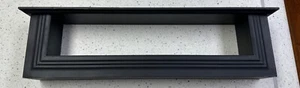 Large Black Floating Hanging Shelf 24 X 6 1/2 X 4" 2 Shelves Modern - Picture 1 of 9