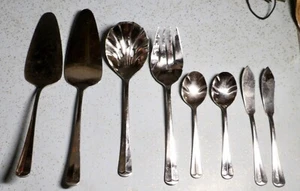 GRAN ROYALE SERVING LOT OF 8 PIECES SHELLED BOWL SPOONS STAINLESS STEEL KOREA - Picture 1 of 19