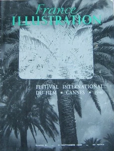 CINÉMA REVUE FRANCE ILLUSTRATION 1946 CANNES FESTIVAL INTERNATIONAL DU FILM - Picture 1 of 1