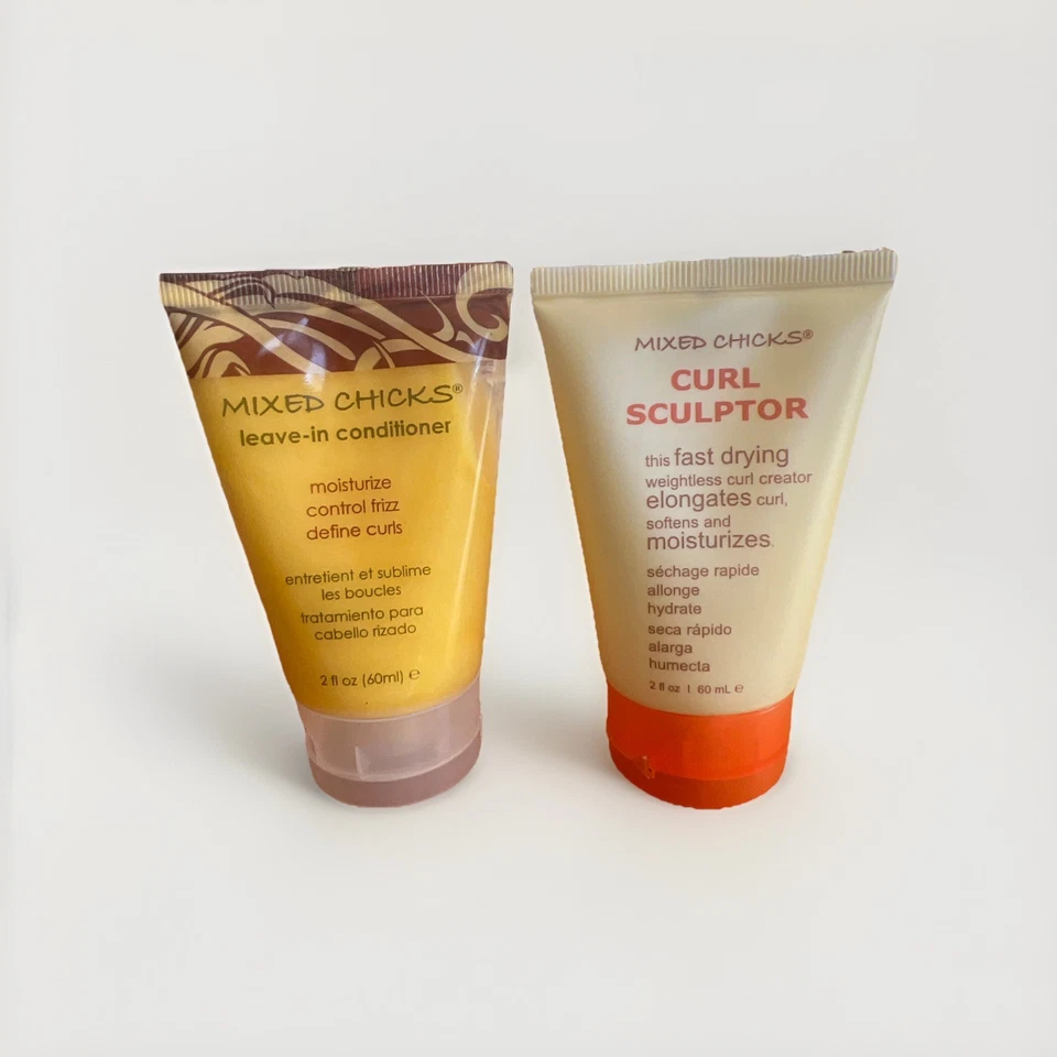 MIXED CHICKS Leave In Conditioner + Curl Sculptor Travel Size 60ml/2 fl oz Each - Image 1 of 1