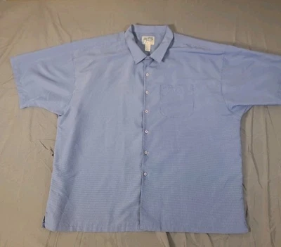 Camisa Big Dog (S) Para Hombre Grande y Alta Talla 4X Abotonada Azul y Blanco Informal  Foto 1 de 4