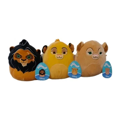 NUEVO Juego de 3 Malvaviscos Disney Rey León Original Simba Scar y Nala NUEVO CON ETIQUETAS 7" Foto 1 de 4