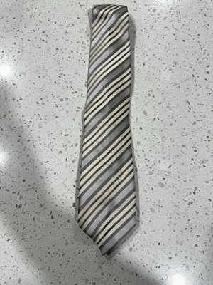 CORBATA ARMANI COOL GRIS MULTICOLOR RAYAS TEJIDAS HECHA EN ITALIA SEDA Foto 1 de 4