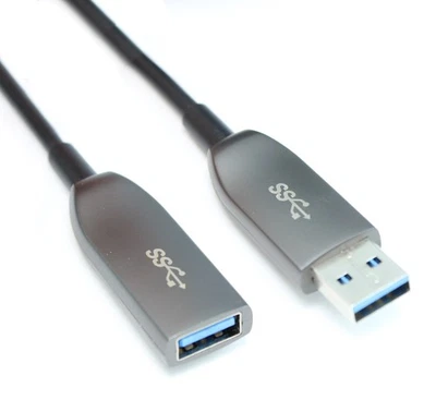 10ft USB 3.2 Gen 1 5Gbps Type A Male to Female EXTENSION Fiber Cable - Image 1 of 2