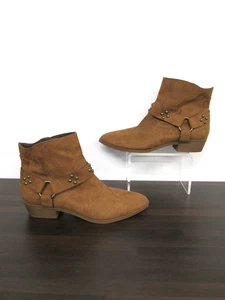 Dorothy Perkins Tan Brown Faux Leather Ankle Boots Ladies Size UK 5 BNWT - Picture 1 of 5