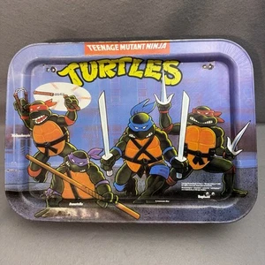 Vintage Teenage Mutant Ninja Turtles Metal TV Dinner Lap Tray 1988 TMNT See Pics - Picture 1 of 10
