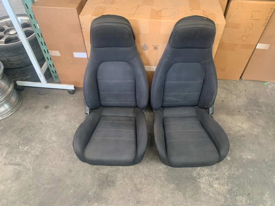 Mazda Miata 1990-1993 OEM asiento de tela negro conjunto asientos de conductor pasajero NA *LEER* Foto 1 de 4