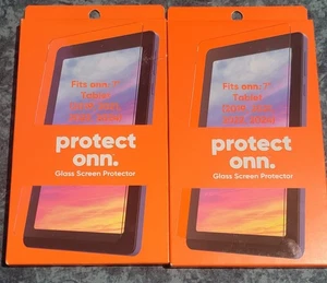 (2) Onn 7 inch Tablet (2019-2024 Model) Tempered Glass Screen Protector LOT! - Picture 1 of 3