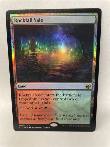 MTG Rockfall Vale x1 Foil-Midnight Hunt-Pack Fresh | eBay