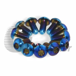M5x10mm Titanium Button Head Torx Bolts Bike Brake Disc Water Bottle Cage Screws - Picture 1 of 13