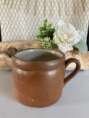 325⚜️ Ancien Pot en Grés Hauteur 10 Cm, Diamètre 11 Cm - Photo 1/4